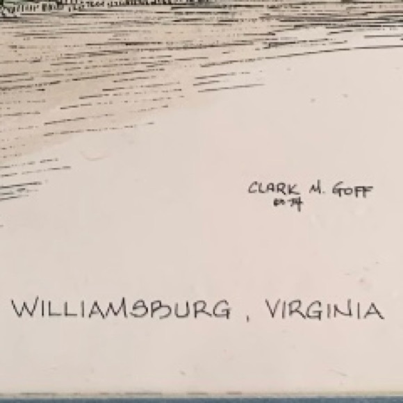 Chowning's Tavern, Williamsburg, Virginia Watercolor Print by Clark M. Goff ‘74. - Picture 5 of 8